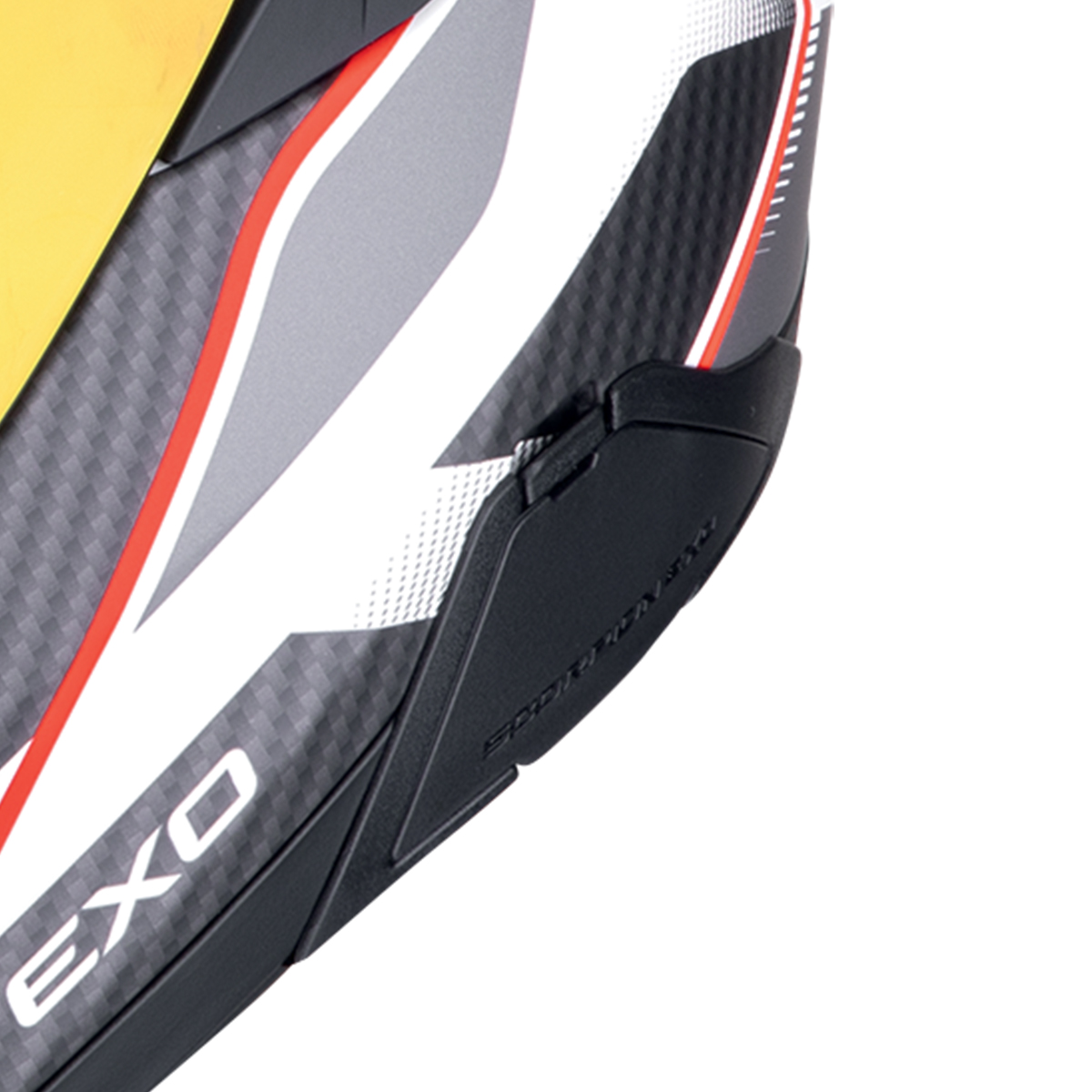 SCORPION EXO - 520 EVO AIR LENA - BIANCO OPACO - ARGENTO - ROSSO - CASCO INTEGRALE SPORT RACING - immagine 7