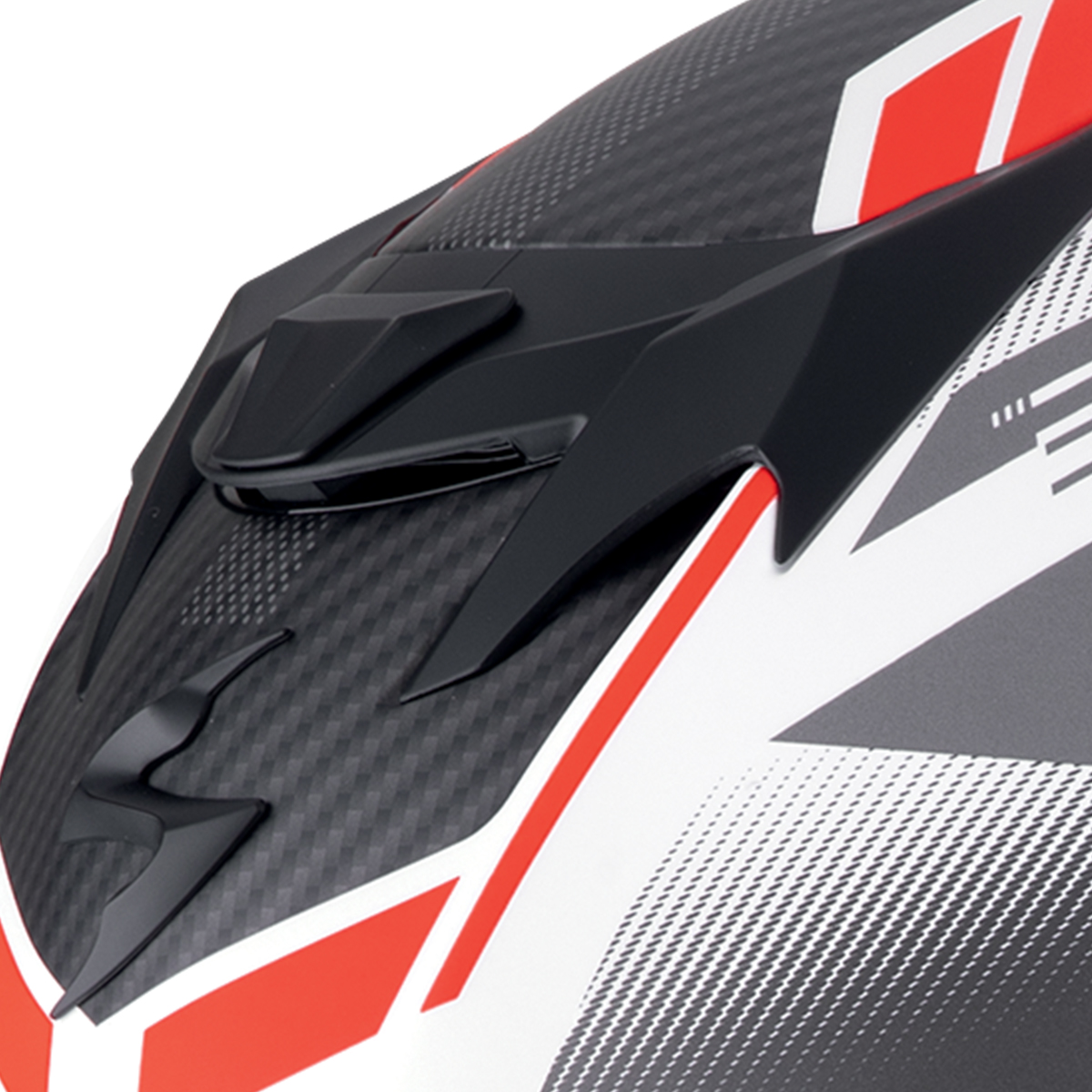 SCORPION EXO - 520 EVO AIR LENA - BIANCO OPACO - ARGENTO - ROSSO - CASCO INTEGRALE SPORT RACING - immagine 5