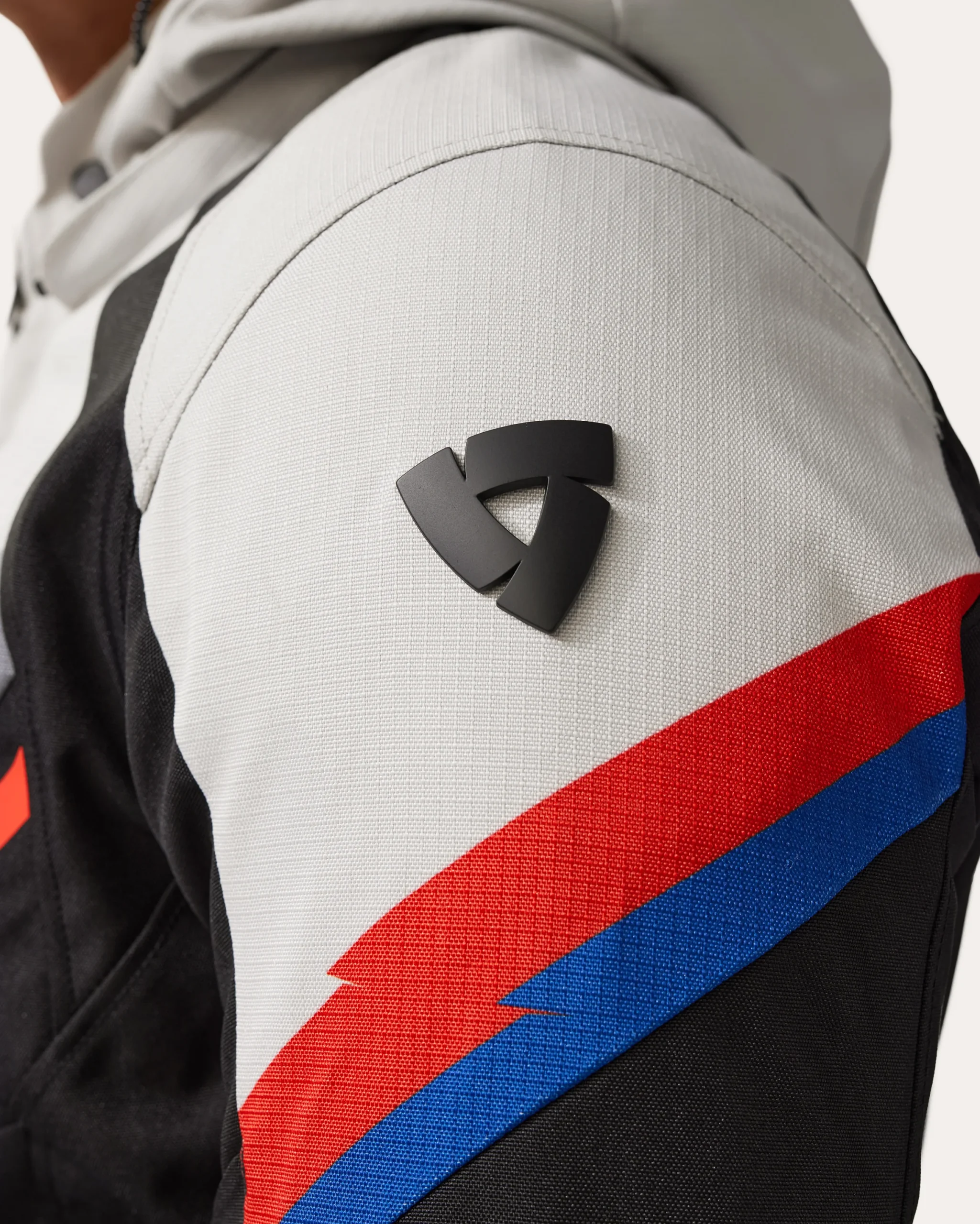 REV'IT QUANTUM 3 H2O - GIACCA MOTO SPORTIVA IMPERMEABILE - BIANCO BLU ROSSO NERO - immagine 3