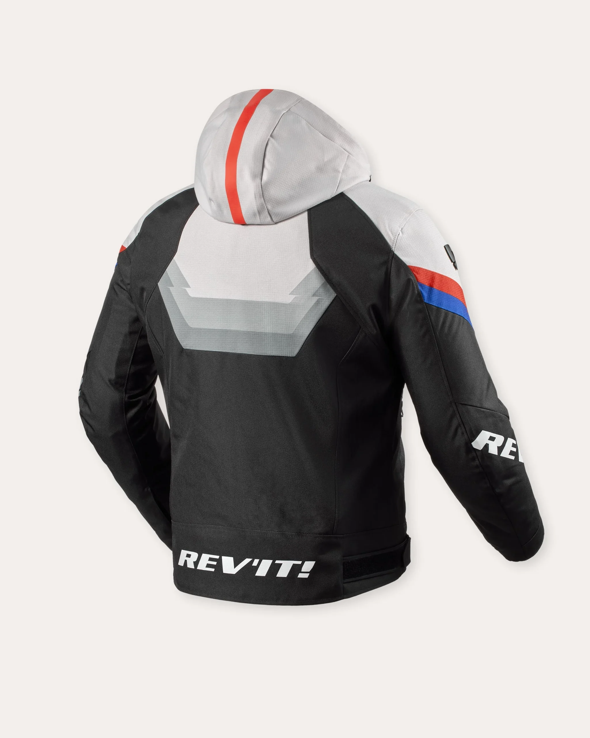 REV'IT QUANTUM 3 H2O - GIACCA MOTO SPORTIVA IMPERMEABILE - BIANCO BLU ROSSO NERO - immagine 2