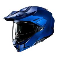HJC I80 SOLID SEMI FLAT METALLIC BLUE- CASCO MOTO MODULARE FLIP UP CON FRONTINO ADVENTURE BLU OPACO