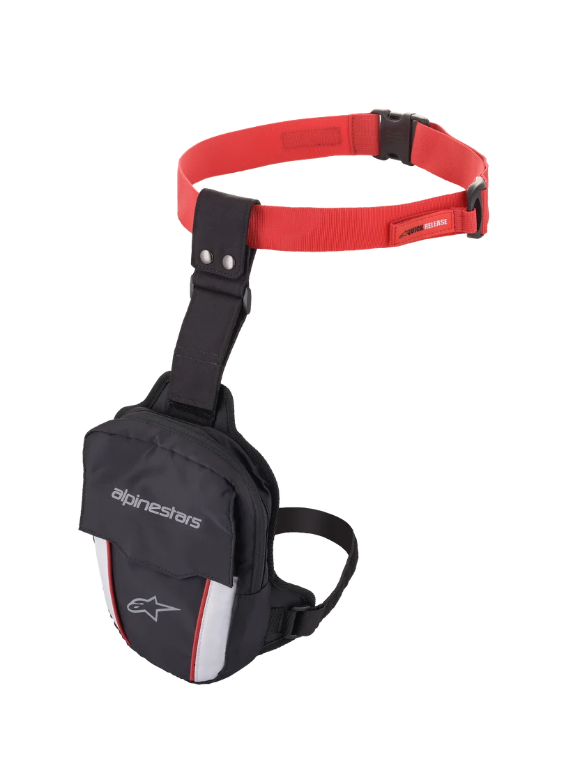 ALPINESTARS ACCESS THIGH BAG BLACK/RED/WHITE - MARSUPIO DA GAMBA ACCESS NERO/ROSSO/BIANCO